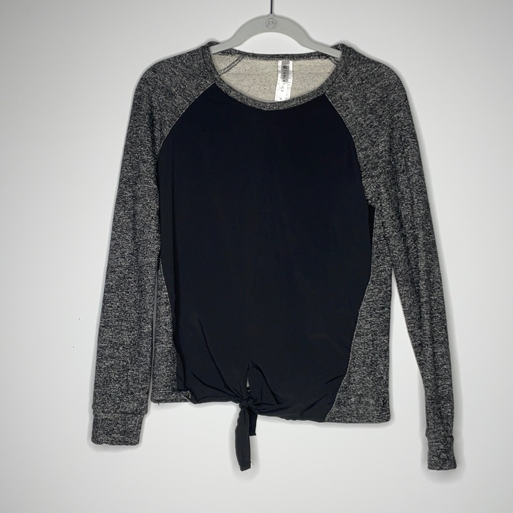Fabletics Long Sleeve Top Tie Front sz Small Grey